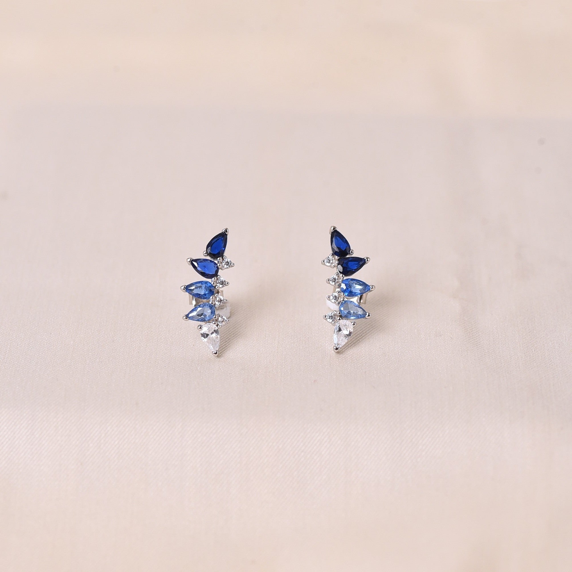 Statement  Earring - Dark Blue