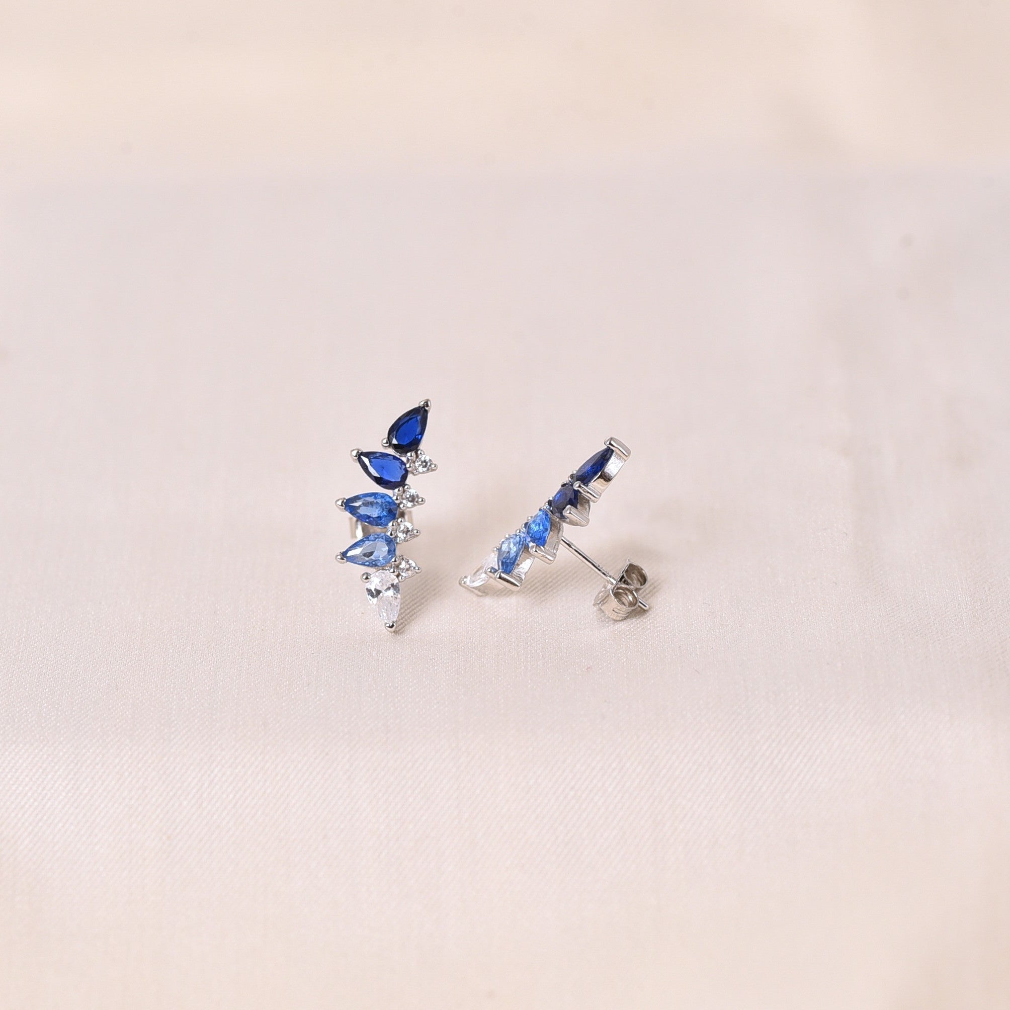 Statement  Earring - Dark Blue