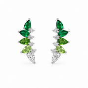 Statement  Earring - Dark Green