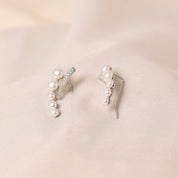 Pearl Silver Cuff Earring