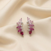 Statement  Earring - Dark Pink