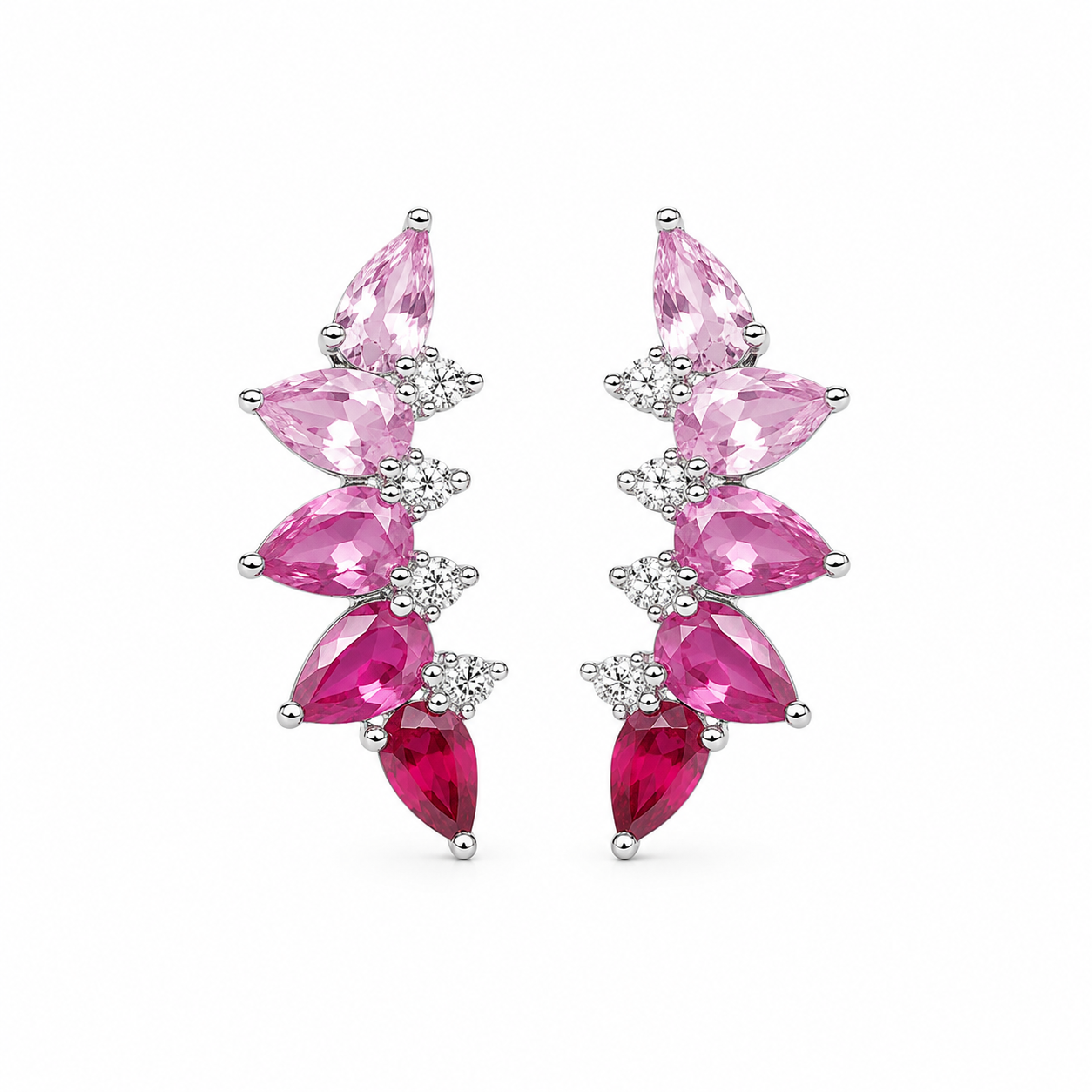 Statement  Earring - Dark Pink