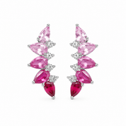 Statement  Earring - Dark Pink