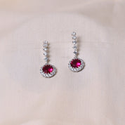 Reena Earrings - Dark Pink
