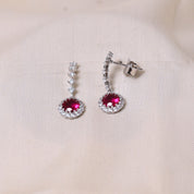 Reena Earrings - Dark Pink