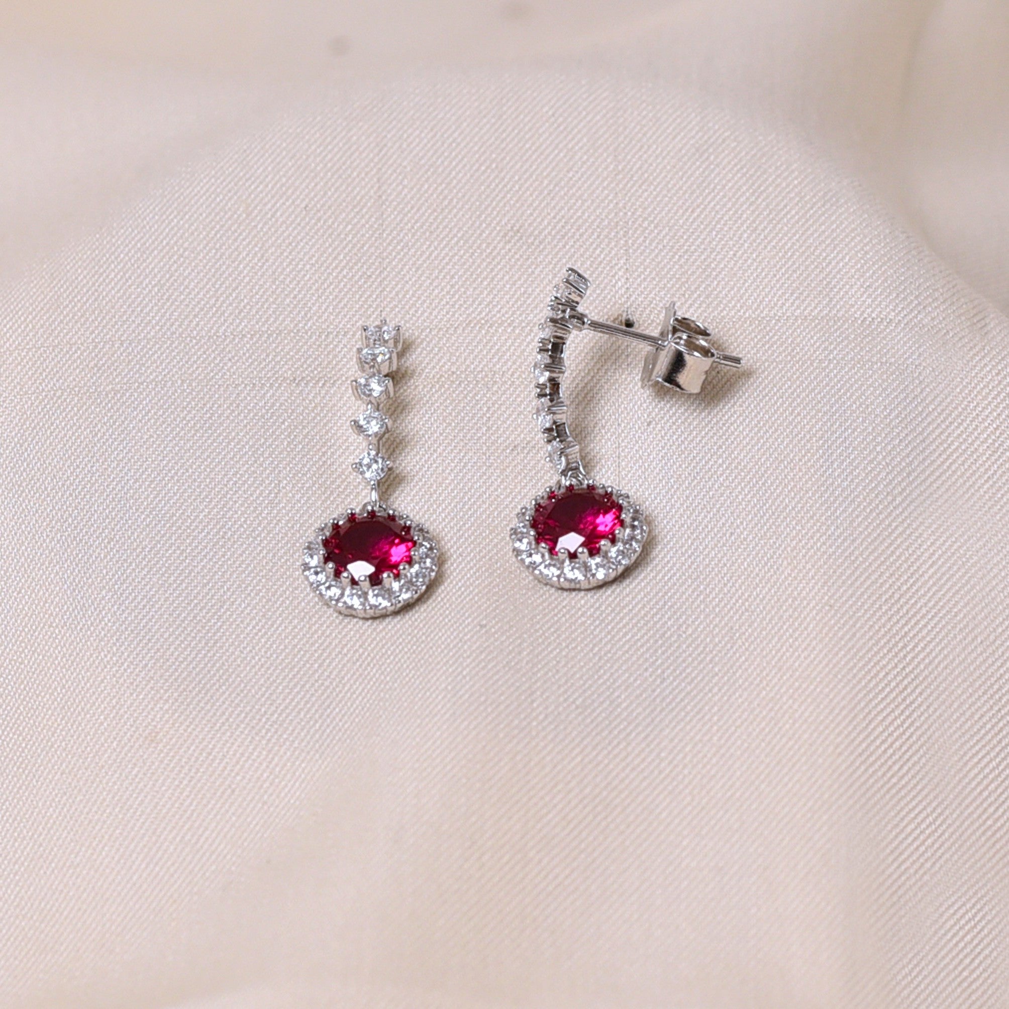 Reena Earrings - Dark Pink