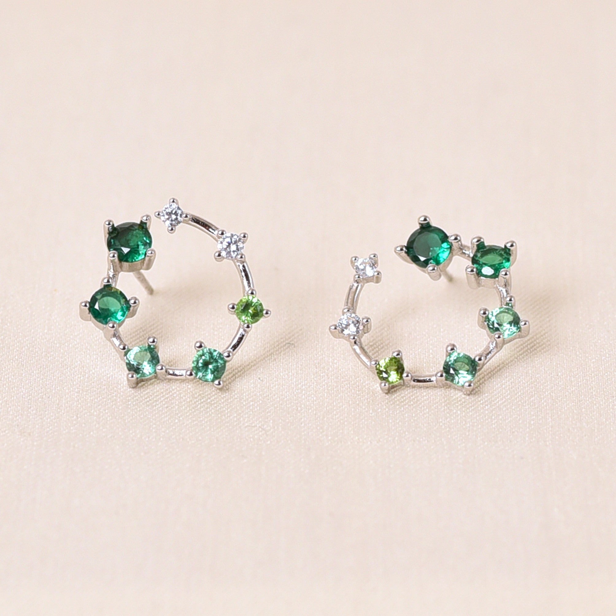 Mini Novak Earrings - Green