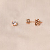 925 Sterling Rose Gold Stud Earring - Elyta