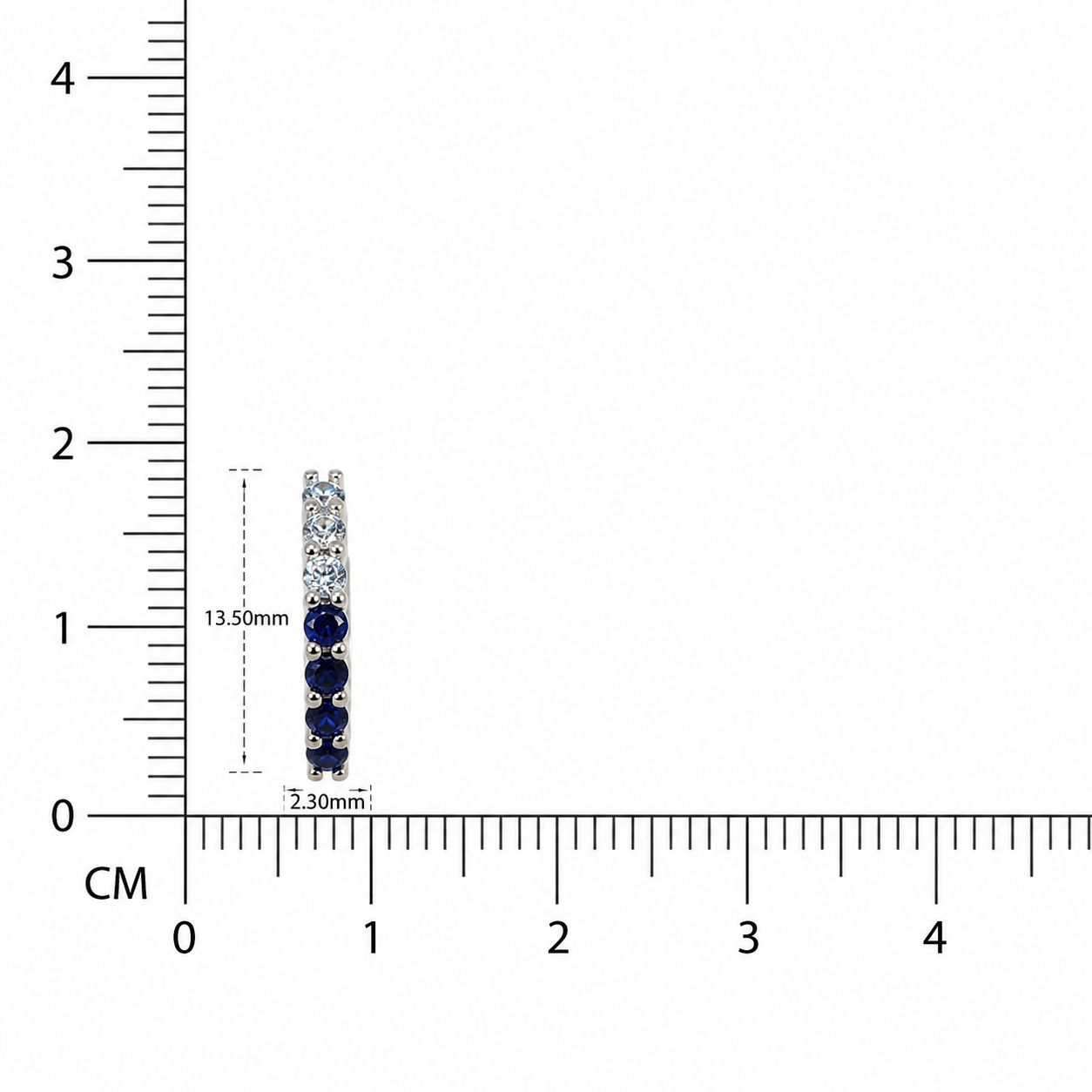 Tine Diamond Earring - Blue