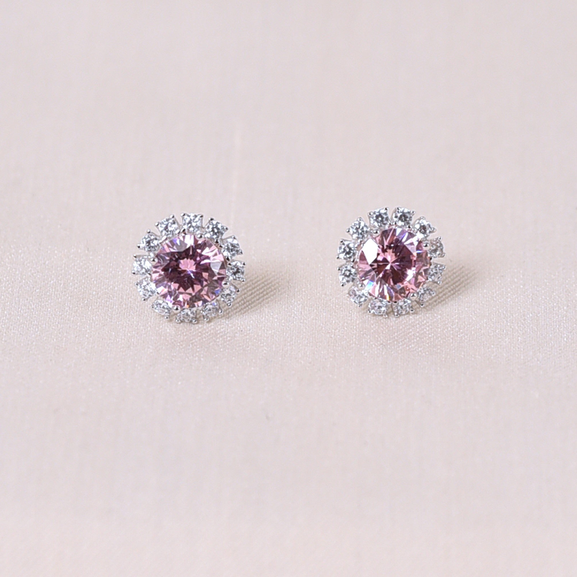 Zinnia Studs - Light Pink