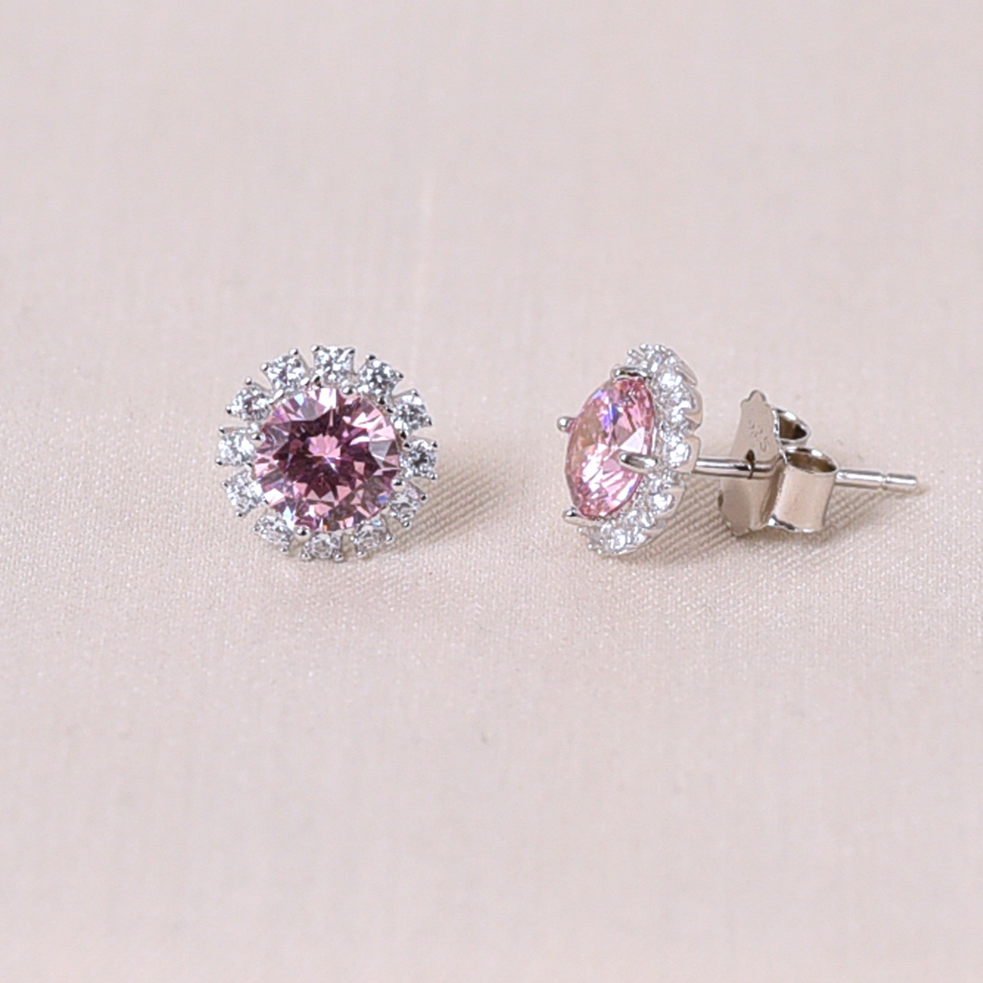 Zinnia Studs - Light Pink