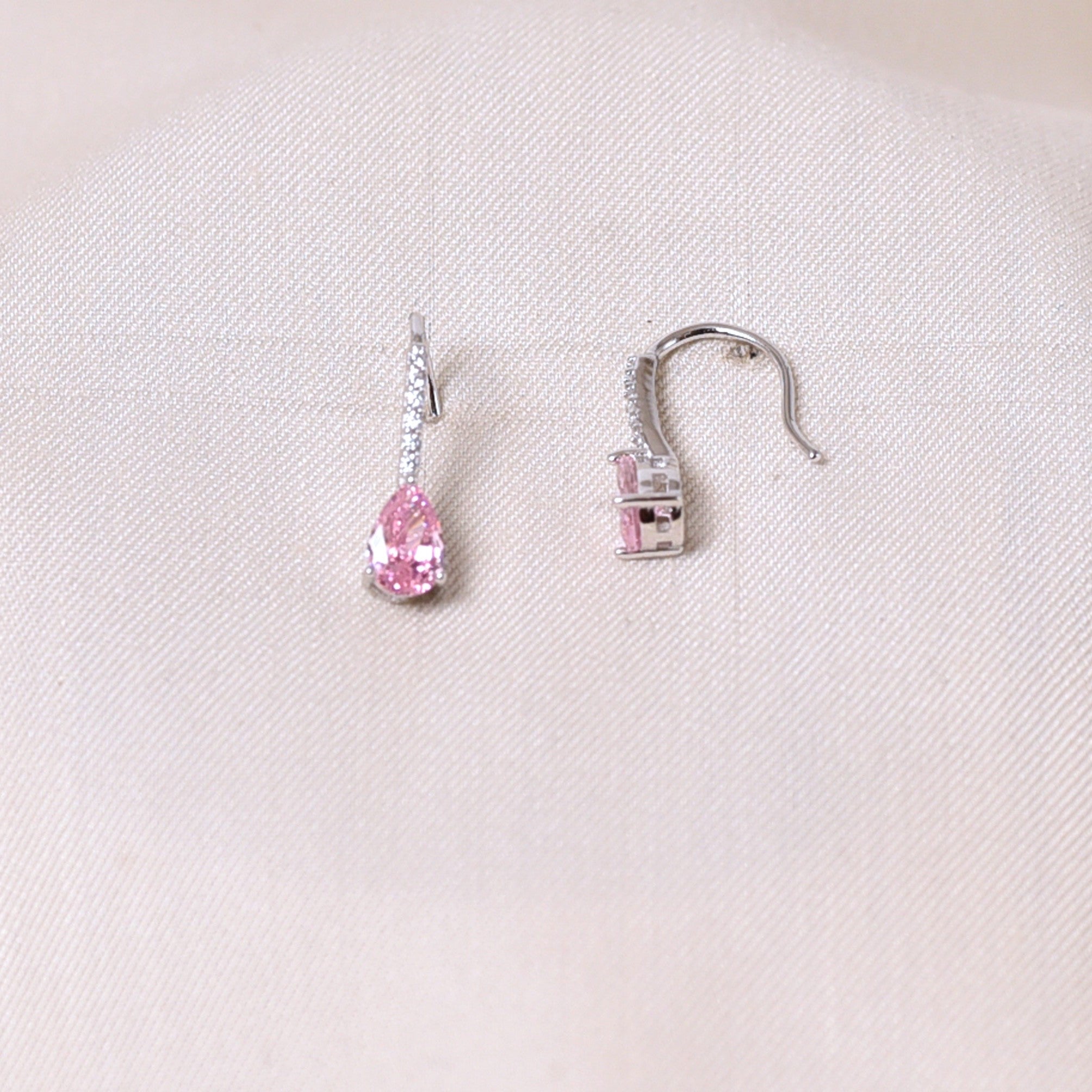 Drop Hook Earrings - Light Pink