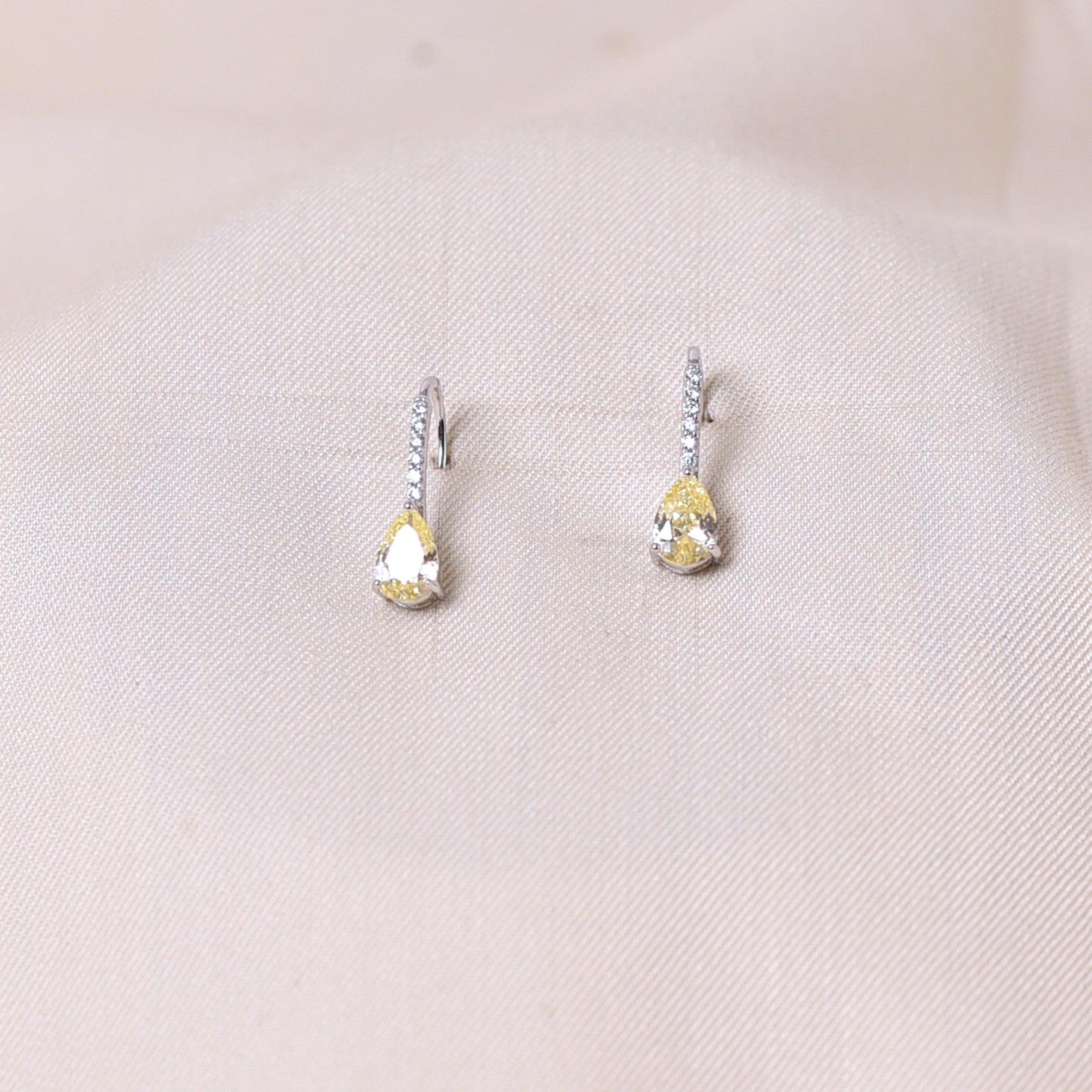 Drop Hook Earrings - Yellow