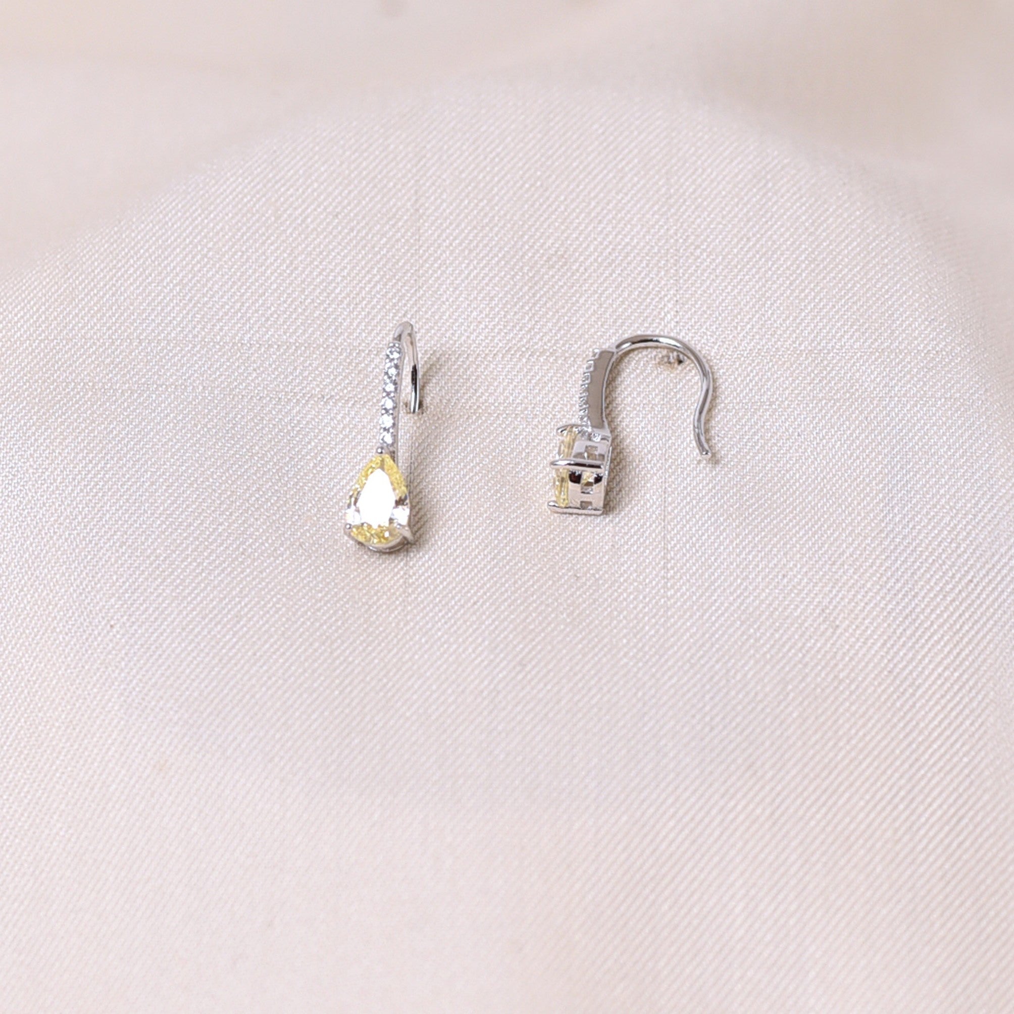 Drop Hook Earrings - Yellow