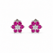 Aanya Studs Earring - Dark Pink