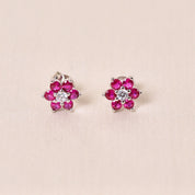 Aanya Studs Earring - Dark Pink