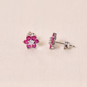 Aanya Studs Earring - Dark Pink