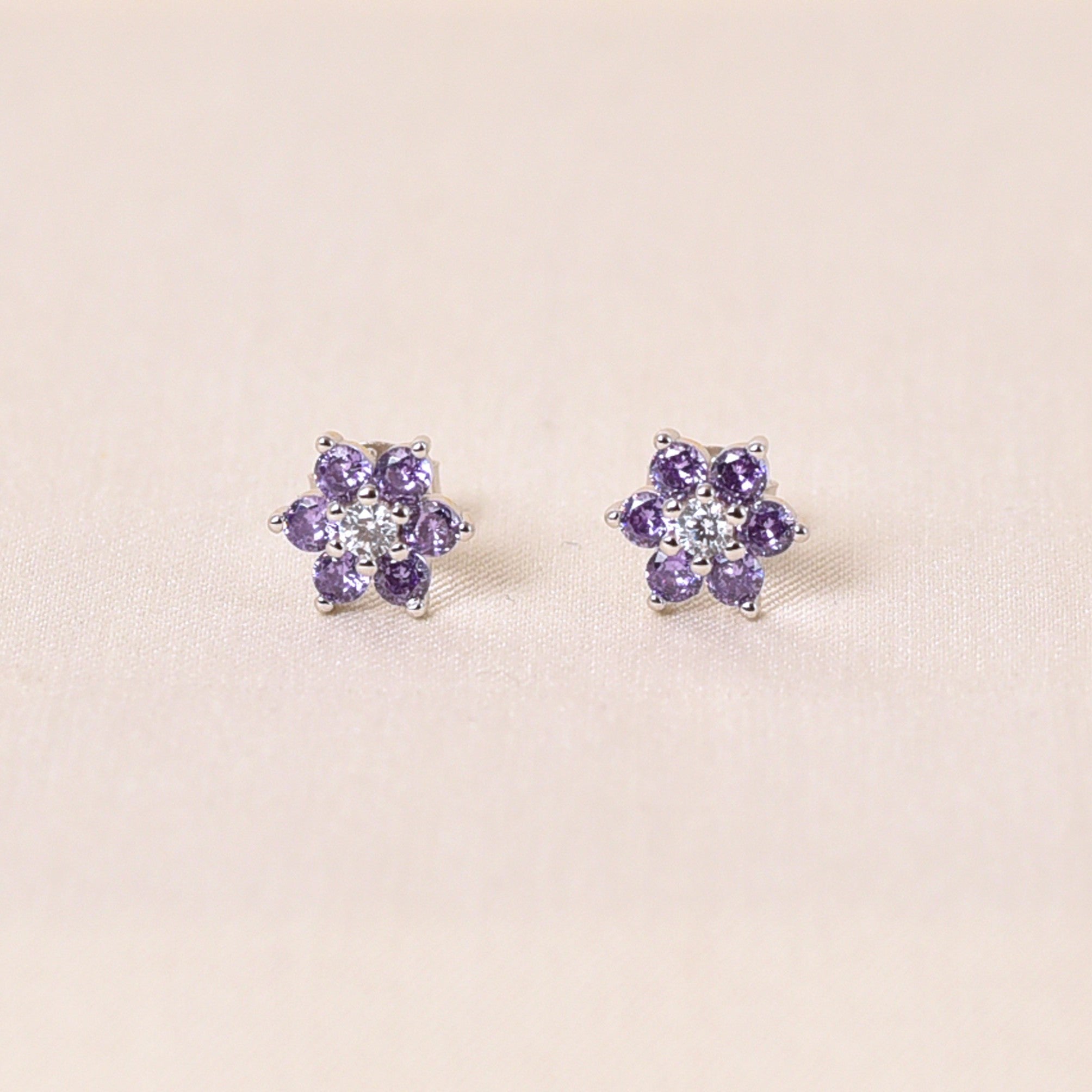 Aanya Studs Earring - Purple