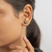 Aanya Studs Earring - Dark Green