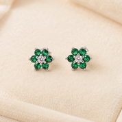 Aanya Studs Earring - Dark Green