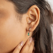 Radiant Drop Earring - Dark Green