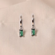 Radiant Drop Earring - Dark Green