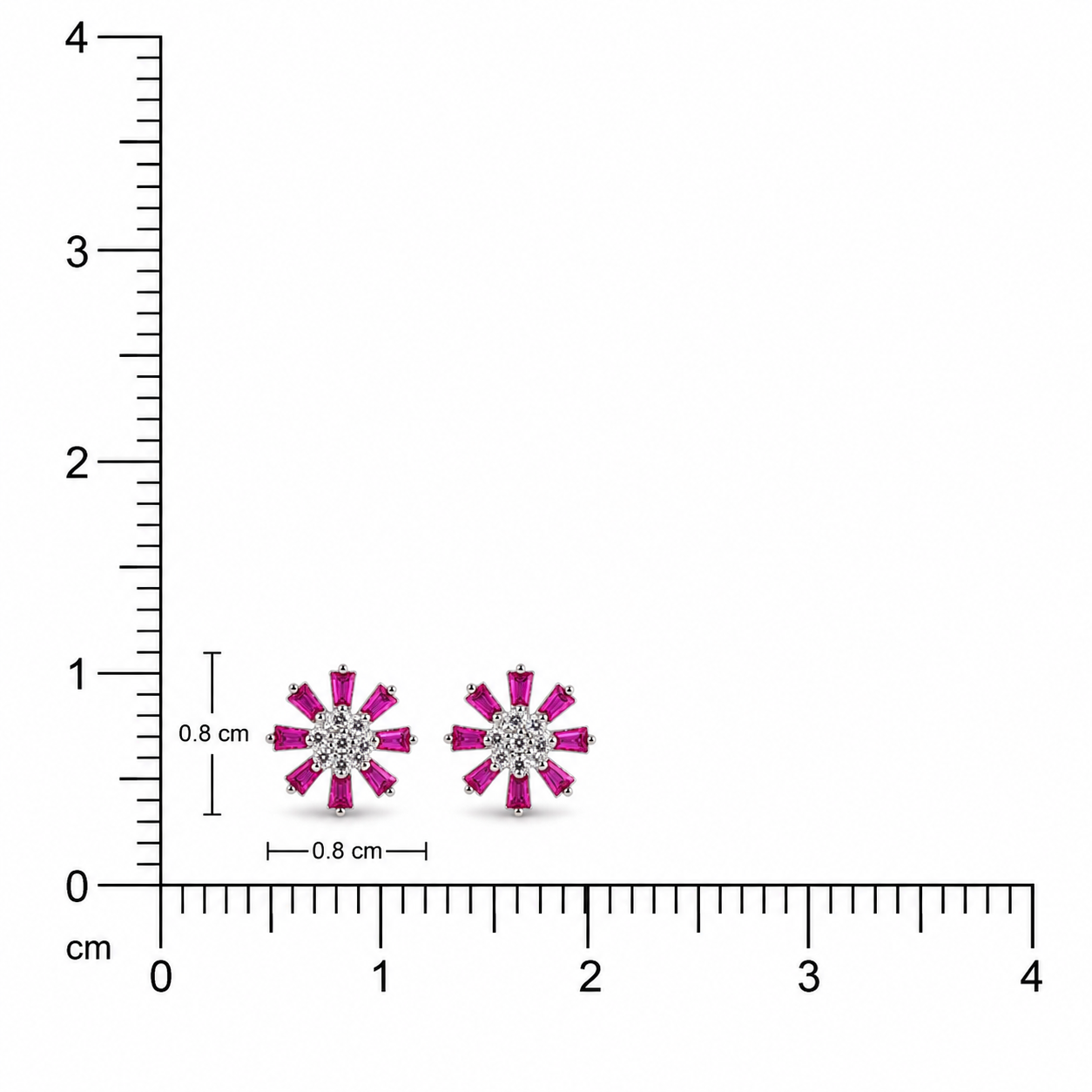 Daisy Radiant Earring - Dark Pink