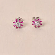 Daisy Radiant Earring - Dark Pink