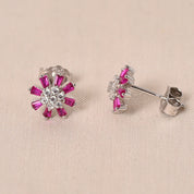 Daisy Radiant Earring - Dark Pink