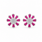Daisy Radiant Earring - Dark Pink