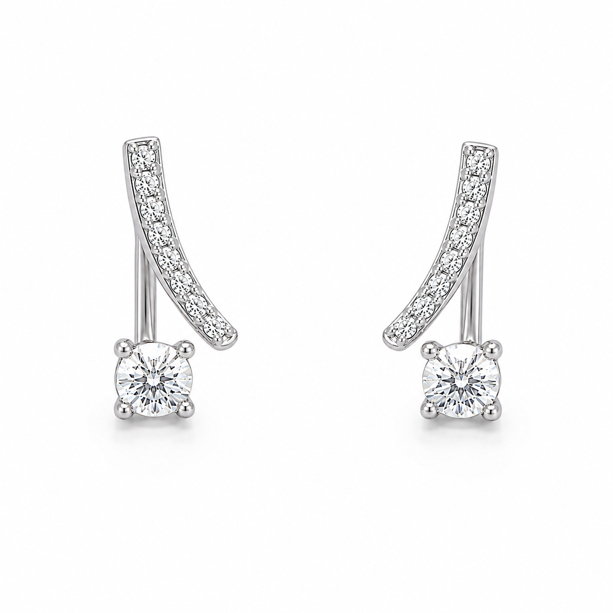 V Diamond Earrings