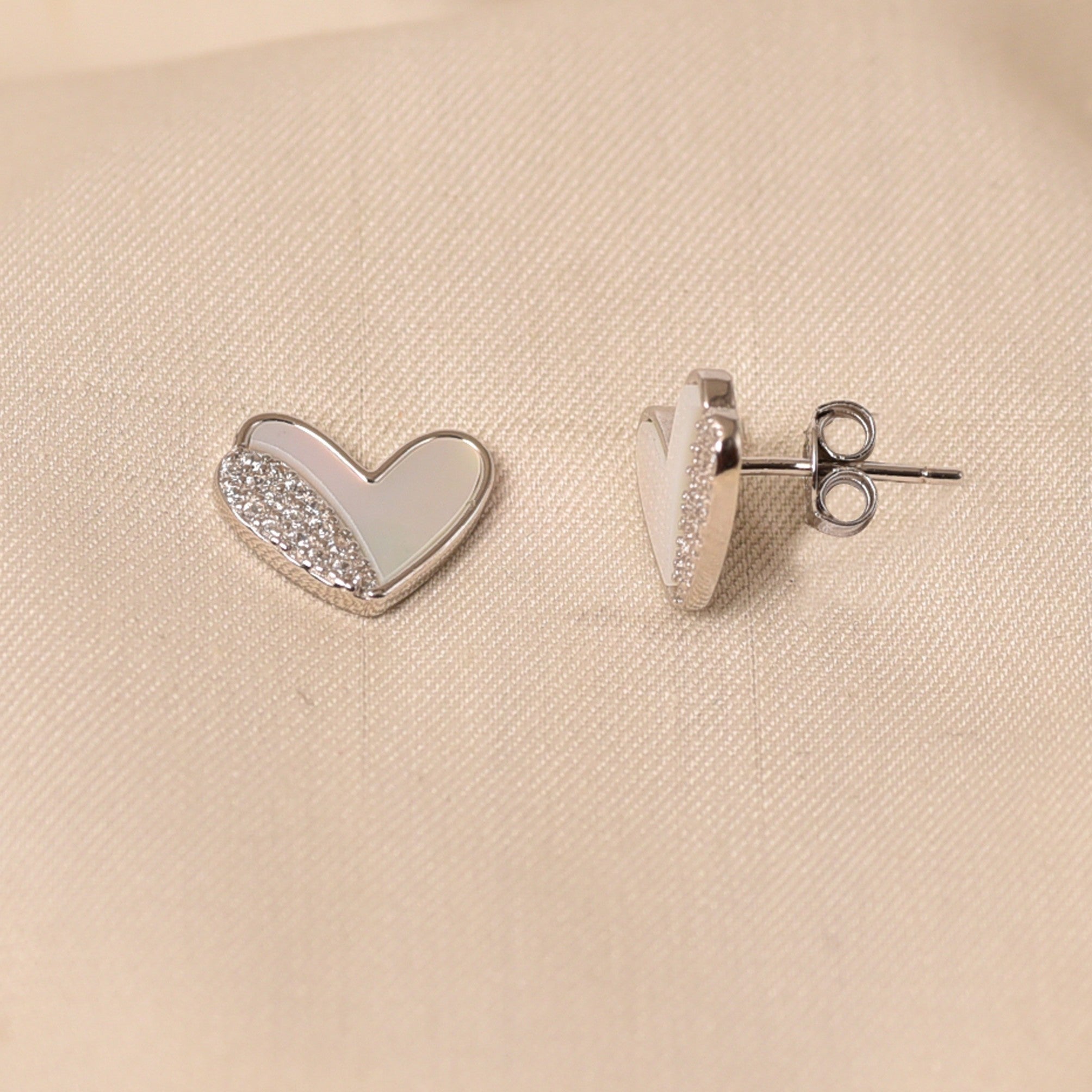 Heart MOP Earrings