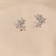 3 Flower Diamond Earrings