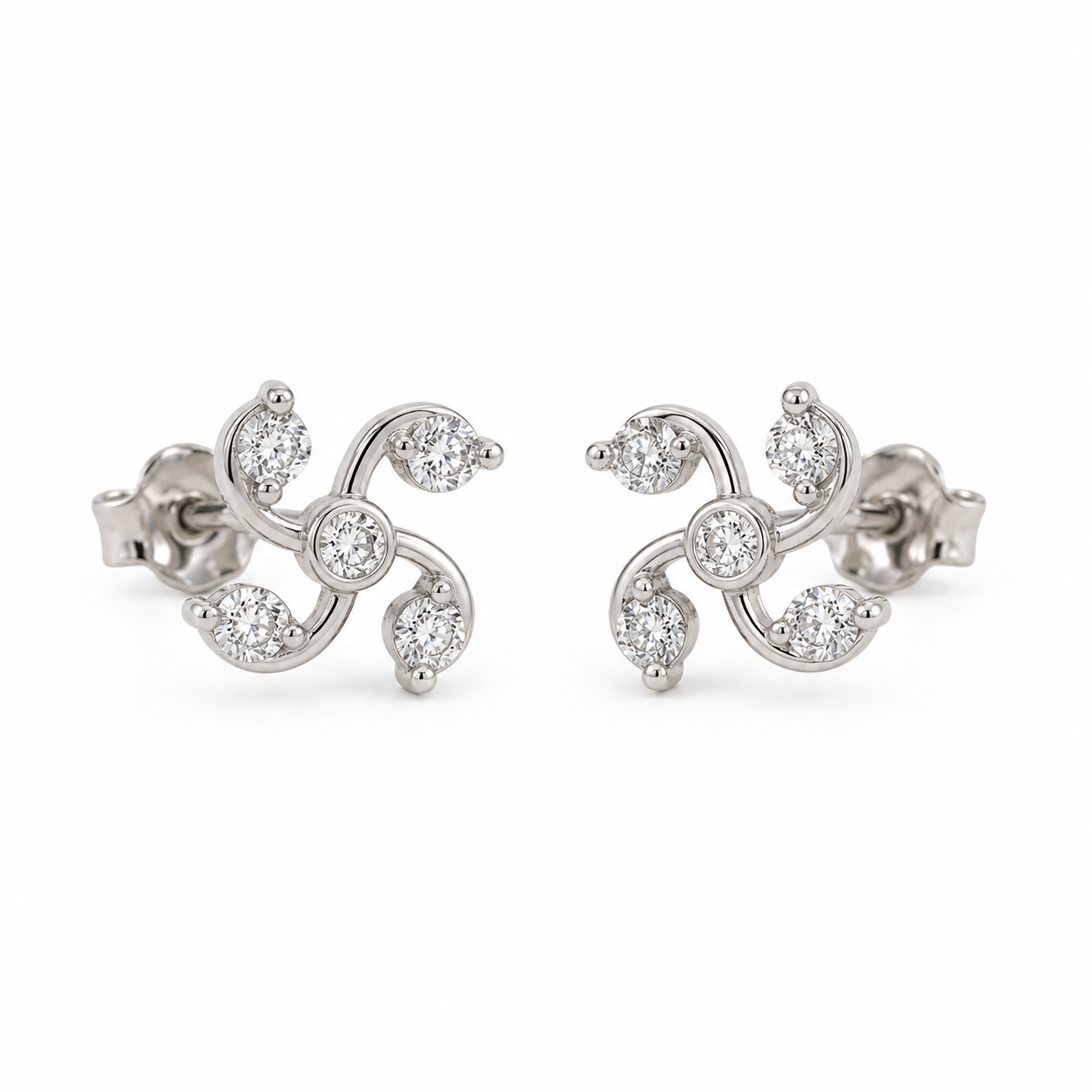 Diamond Curve Earrings