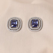 925 Sterling Silver Studs Earring for Women Blue - Elyta Jewelry