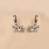 Double Slanted Drop Hoops
