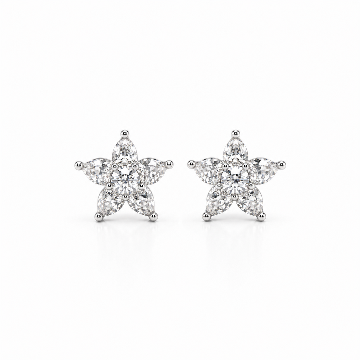 Flower Charm Studs Earring
