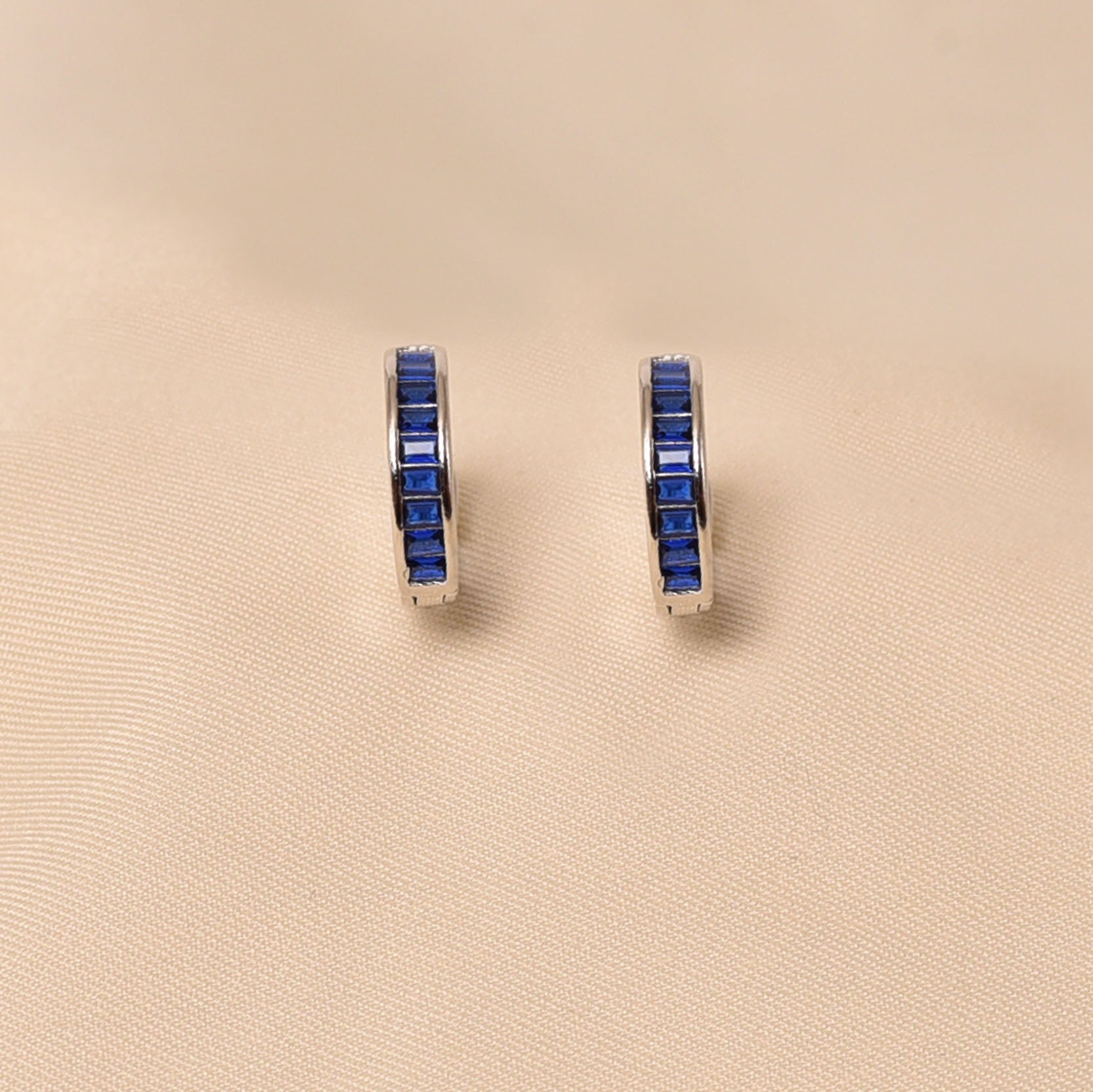 925 Sterling SIlver Blue Earrings for Women - Elyta