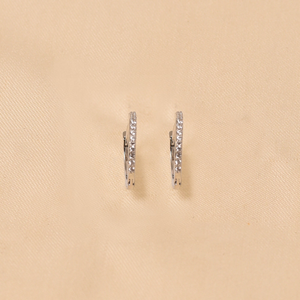 Silver Sterling Arbor Hoops Earring - Thin