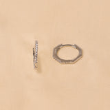 Silver Sterling Arbor Hoops Earring - Thin