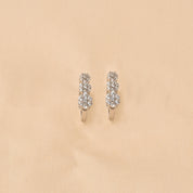 Silver Sterling Flower Hoop Earring