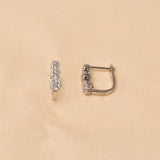 Silver Sterling Flower Hoop Earring