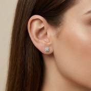 Silver Sterling Ava Diamond Earring