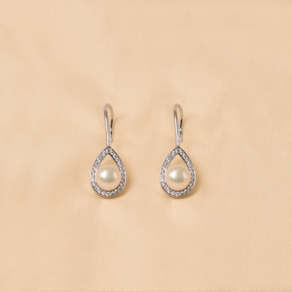 Silver Sterling Shanaya Pearls Earrings