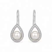 Silver Sterling Shanaya Pearls Earrings