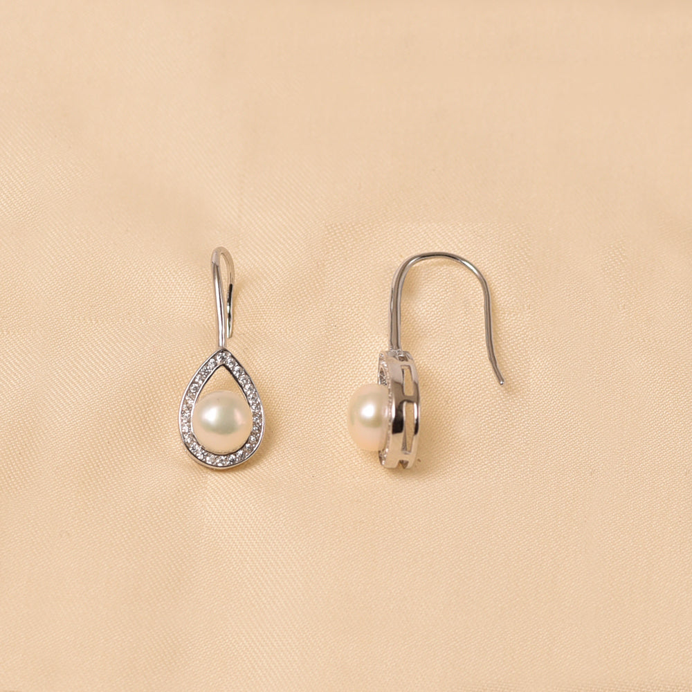 Silver Sterling Shanaya Pearls Earrings