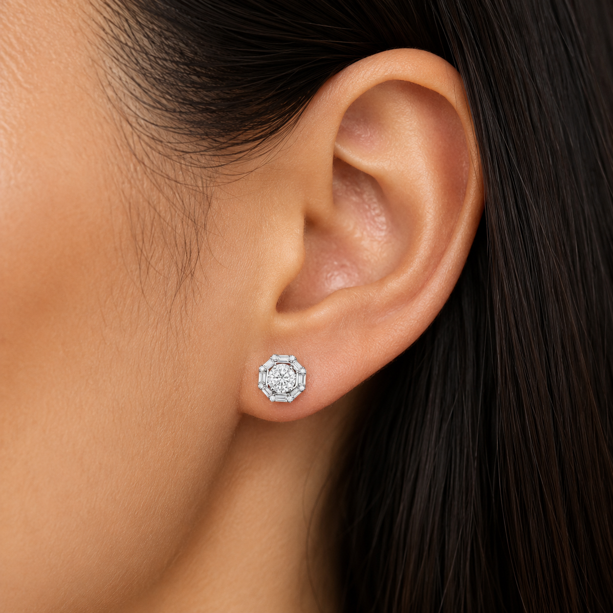 925 Silver Bubble Studs Earrings