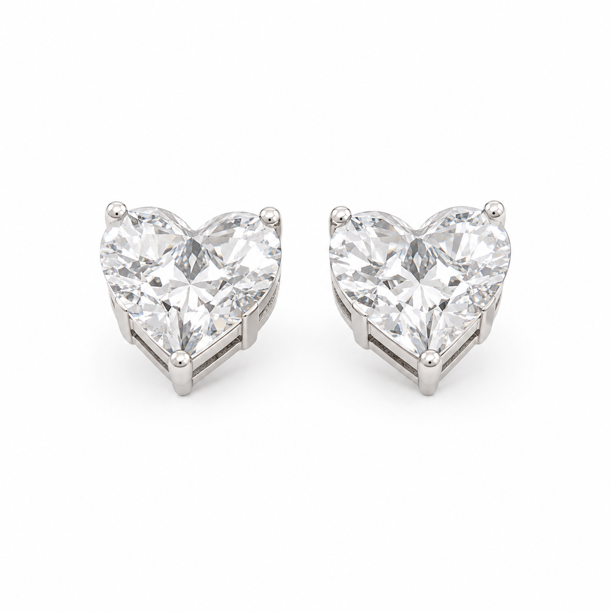 925 Silver Three Shape Heart Earring