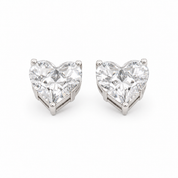 925 Silver Three Shape Heart Earring