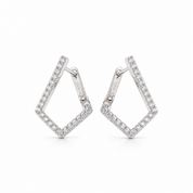 925 Silver Abstract Geometrical Hoop Earrings